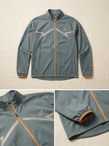 Asics CORE SS TOP Men's Outdoor Jackets Quick-Dry Windproof Packable Daily Training Travel Blue 2011C875-400 - FOGGY TEAL - View 4