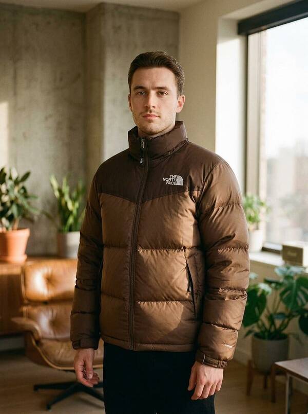 The North Face Sleeve Hit Graphic Tee Men's Outdoor Jackets Breathable Packable Lightweight Outdoor Camping Sports Brown NF0A853I-7O31