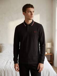Fred Perry Men Sport Polos Soft Premium Breathable Casual Weekend Travel Navy M3636-T55 - Navy - View 2