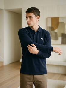 Fred Perry Men Sport Polos Comfortable Easy To Match Classic Travel Commuting Sports Navy M6006-608 - Navy - View 6