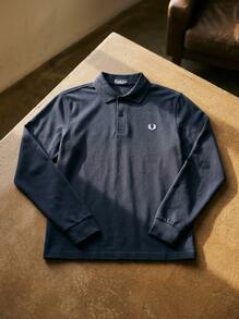 Fred Perry Men Sport Polos Comfortable Easy To Match Classic Travel Commuting Sports Navy M6006-608 - Navy - View 1