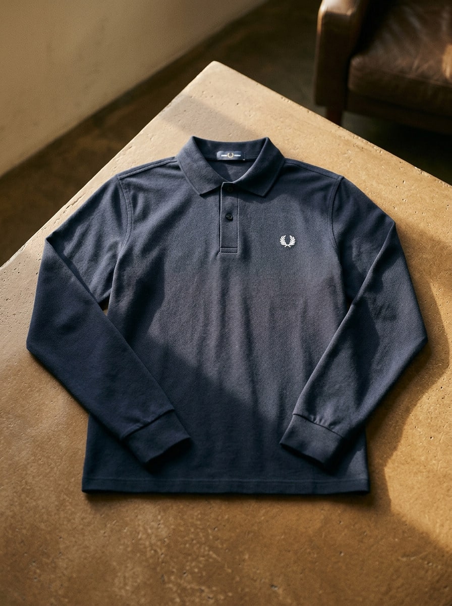 Fred Perry Men Sport Polos Comfortable Easy To Match Classic Travel Commuting Sports Navy M6006-608 - Navy - View 1