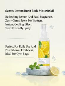 Avon Senses Lemon Burst Body Mist 100 Ml – Refreshing Lemon And Basil Fragrance, Zesty Citrus Scent For Women, Instant Cooling Effect, Travel Friendly Spray, Perfect For Daily Use And Post-Shower Freshness, Ideal For Gym Bags - Lemon Burst - View 5