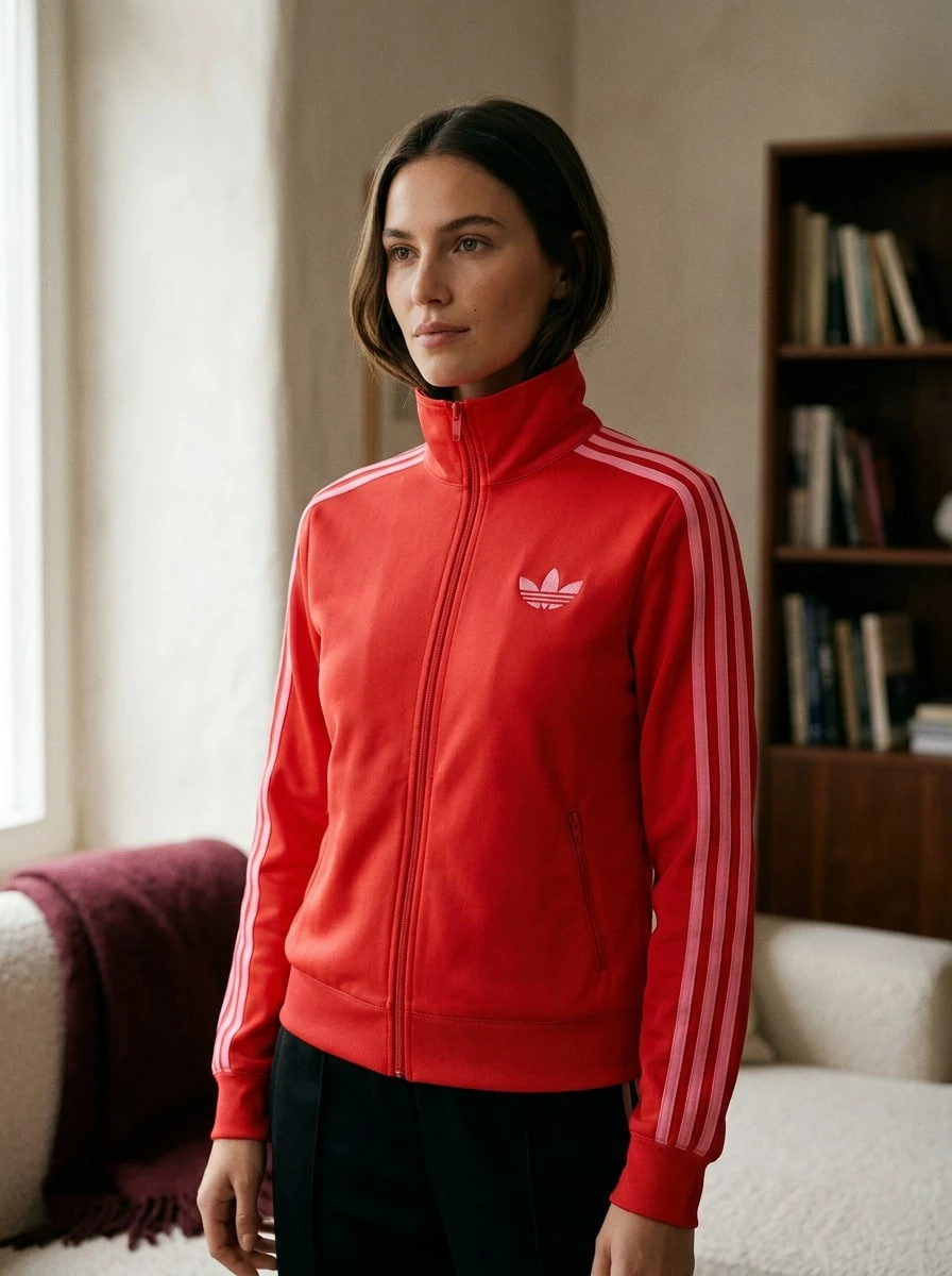 Adidas Women Sports Jackets Premium Comfortable Waterproof Weekend Sports Travel Red JW3665 - Red - View 1