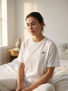 Adidas Women Sports Tees & Tanks Versatile Lightweight Easy To Match Weekend Training Casual White JH3693 - White - View 2