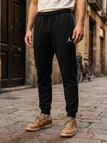 Jordan Men's Sports Pants Stretchy Quick-Dry Breathable Office Weekend Training Black A20141-010 - Black - View 4