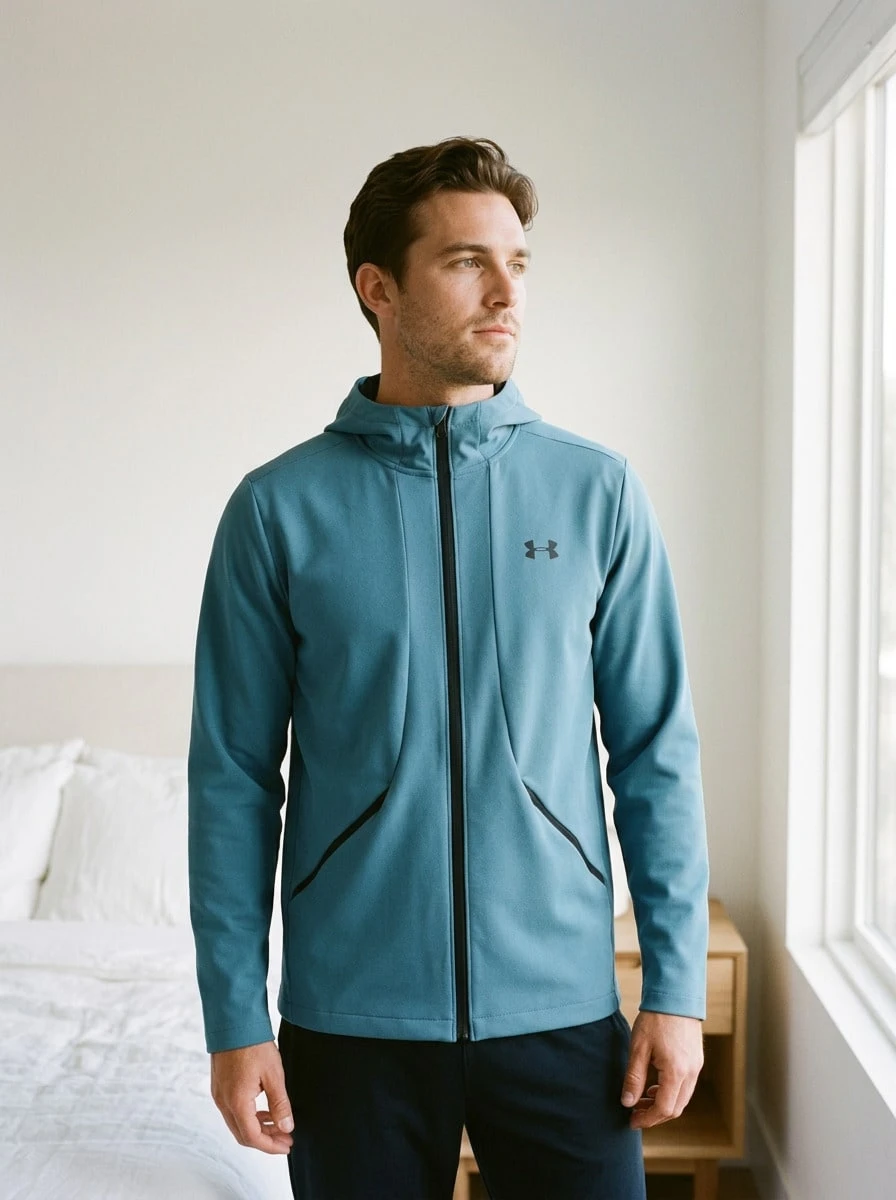 Under Armour Men Sports Jackets Packable Warm Durable Daily Training Commuting Blue 6014621-466 - Boundless Blue / Black - View 1