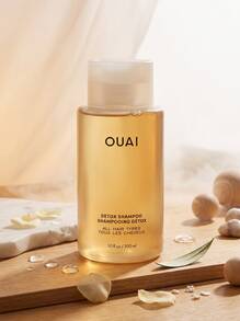 OUAI Detox Shampoo 10oz/300ml,3oz/89ml – Apple Cider Vinegar & Keratin Infusion, Clarifying Scalp Care, Product Buildup Removal, Rose & Bergamot Scent, Suitable For All Hair Types, Oily Hair Treatment, Deep Cleansing Hair Care Routine - Multicolor - View 4