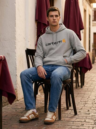 Carhartt Men's Sports & Outdoor Hoodies Comfortable Cozy Breathable Training Daily Outdoor Grey 100074-34