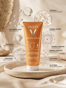 Capital Soleil Anti Sand Milk SPF50+ 300 Ml – Sunscreen, SPF 50+, For Sensitive Skin, Invisible, Vichy Volcanic Water, Suitable For Beach Vacation - Clear - View 2