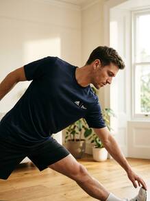 Adidas Men Soccer Jerseys Comfortable Easy To Match Classic Travel Commuting Sports NAVY HR6989 - NAVY - View 2
