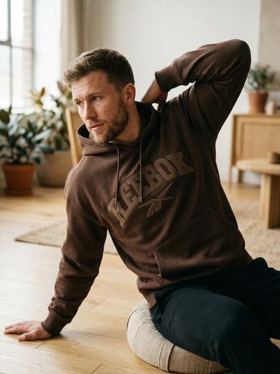 Reebok Men's Sports & Outdoor Hoodies Cozy Breathable Easy To Match Sports Commuting Outing Brown 100240371
