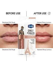 Vaseline Emily In Paris Tinted Lip Oil Nude Crème 4 G – Intense Gloss And 24H Moisturization, Non-Sticky Hydrating Formula, Limited Edition Collection, Perfect For Daily Makeup Routine, Polished Neutral Finish For Women - Nude Cream - View 4