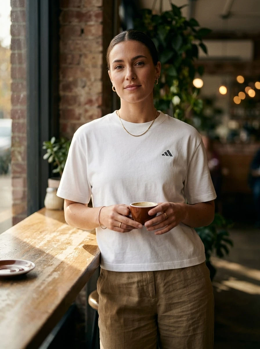 Adidas Women Sports Tees & Tanks Versatile Lightweight Easy To Match Weekend Training Casual White JH3693 - White - View 1