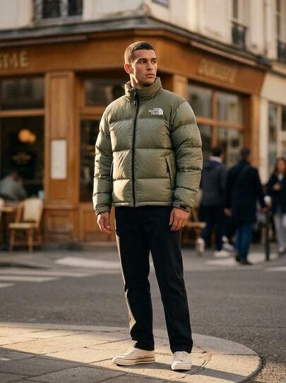 The North Face جاكيت رجالي نوبتس ريترو 1996 بلون ضباب اللحاء