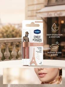 Vaseline Emily In Paris Tinted Lip Oil Nude Crème 4 G – Intense Gloss And 24H Moisturization, Non-Sticky Hydrating Formula, Limited Edition Collection, Perfect For Daily Makeup Routine, Polished Neutral Finish For Women - Nude Cream - View 3