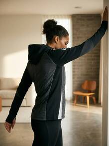 Adidas Women Sports Jackets Warm Durable Versatile Daily Training Commuting Black IM9967 - Black - View 2
