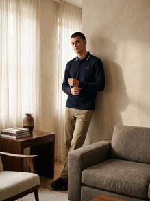 Fred Perry Men Sport Polos Soft Premium Breathable Casual Weekend Travel Navy M3636-T55 - Navy - View 7