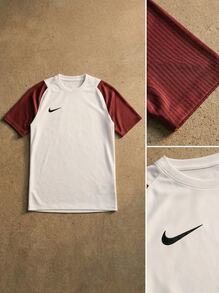Nike Men Soccer Jerseys Classic Lightweight Durable Travel Commuting Sports Black HV8160-102 - Red and White - View 4