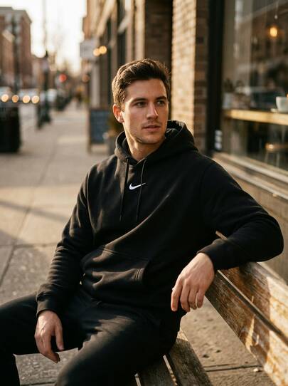 Nike Men's Sports & Outdoor Hoodies Classic Fit Soft Versatile Outing Training Daily Black HM5762-010