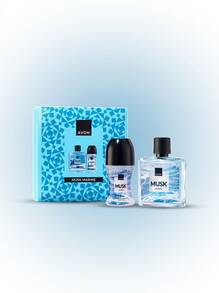 Avon Musk Marine Eau De Toilette 75 Ml Gift Set Set – Fragrance Gift Set, Long-Lasting, For Men, Marine, Blue, Suitable For Daily Grooming - EDT - View 2