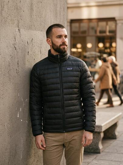 Patagonia Men's Outdoor Jackets Versatile Durable Insulated Training Travel Casual Black 84684-BLK
