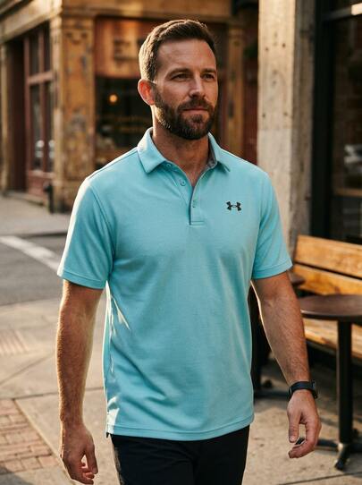 Under Armour SPORTSTYLE Men Sport Polos Comfortable Easy To Match Classic Sports Outdoor Daily Blue 1290140-429