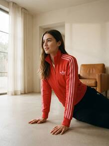 Adidas Women Sports Jackets Premium Comfortable Waterproof Weekend Sports Travel Red JW3665 - Red - View 2