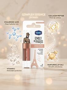 Vaseline Emily In Paris Tinted Lip Oil Nude Crème 4 G – Intense Gloss And 24H Moisturization, Non-Sticky Hydrating Formula, Limited Edition Collection, Perfect For Daily Makeup Routine, Polished Neutral Finish For Women - Nude Cream - View 2