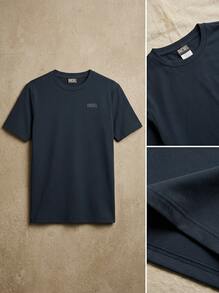 Diesel Men's T-Shirts Stretchy Soft Durable Training Vacation School Green A18997RPATI-81E - Navy Blue - View 3