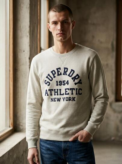Superdry Men's Sports & Outdoor Hoodies Comfortable Cozy Breathable Outing Training Daily Grey M2014012A-I7H