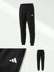 Adidas Men's Sports Pants Durable Elastic Waist Classic Fit Commuting Casual Gym Black KS7959 - Black - View 3