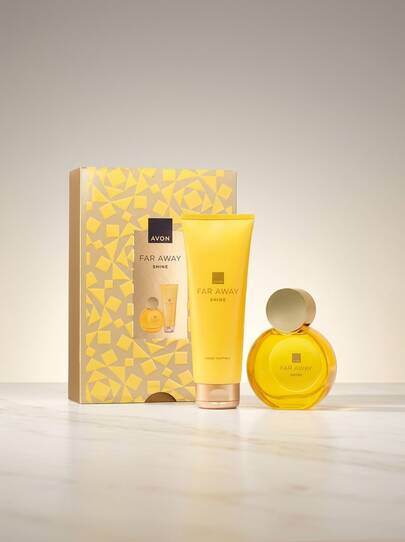 Avon Far Away Shine Eau De Parfum 50 Ml Gift Set Set – Perfume Gift Set, Long-Lasting, For Women, Floral, Gold, Fragrance Oil, Suitable For Birthday Gift
