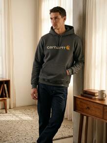 Carhartt Men's Sports & Outdoor Hoodies Breathable Easy To Match Classic Fit Weekend Sports Commuting Grey 100074-026 - Gray - View 5