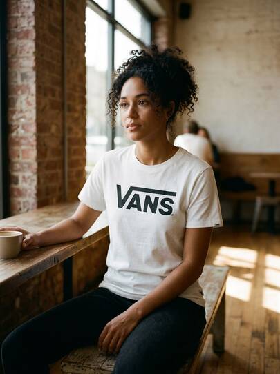 Vans Classic Tee Sports Tees & Tanks Soft Durable Comfortable Going Out Gym Home White VA3UP4-WHT