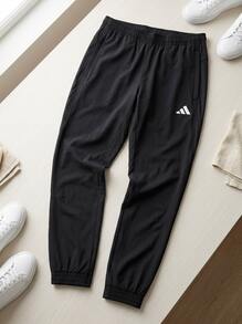 Adidas بنطال رياضي رجالي قابل للتنفس وصديق للبشرة متعدد الاستخدامات للرياضة والمكتب وعطلة نهاية الأسبوع باللون الأسود JY3550 - الأسود - مشاهدة 1