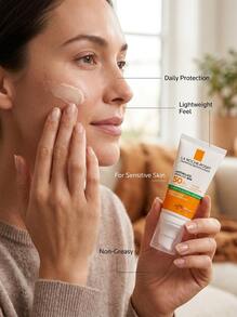 La Roche-Posay جل كريم أنثيليوس للتحكم في الزيوت بعامل حماية من أشعة الشمس 50+ من لاروش بوزيه 50 مل - أبيض - مشاهدة 4