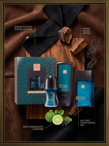 Avon Black Suede Secret Eau De Toilette 100 Ml Gift Set – Fragrance Set, Long-Lasting Fragrance, For Men, Woody, Deep Blue, Suitable For Daily Grooming Routine - EDT - View 2