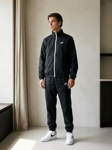 Nike Men Sports Sets Breathable Versatile Comfortable Daily Casual Weekend Black DR3337-010 - BLACK/WHITE - View 5