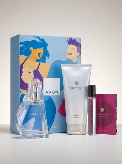 Avon Perceive Eau De Parfum 50 ml Gift Set – Perfume Gift Set, Long-Lasting, For Women, Floral, Blue, Suitable For Daily Wear