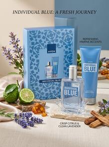 Avon Individual Blue Eau De Toilette 100 Ml Gift Set – Fragrance Set, Long-Lasting, For Men, Fresh, Blue, Suitable For Gifting - EDT - View 2
