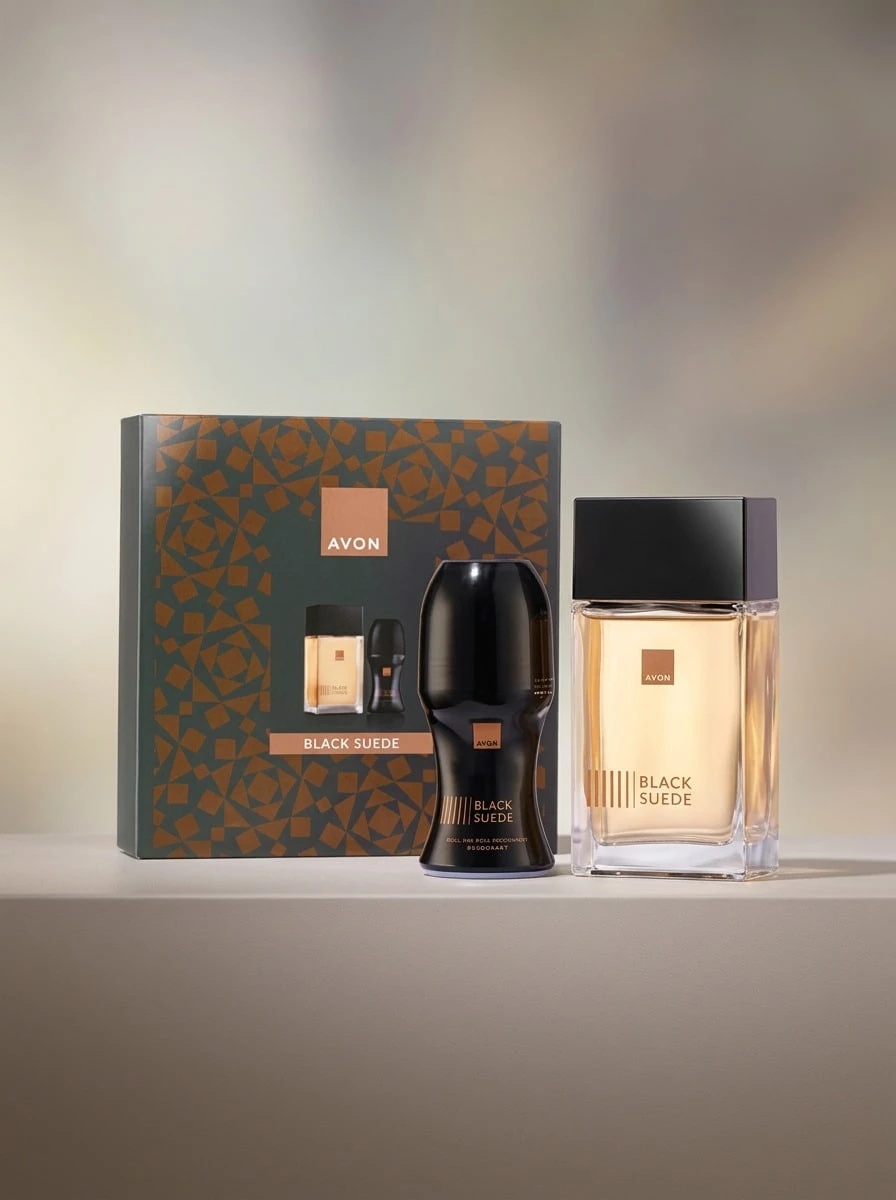 Avon Black Suede Eau De Toilette 100 Ml Gift Set Set – Cologne Gift Set, Long-Lasting, For Men, Woody, Suitable For Daily Wear - Multi Scents - View 1