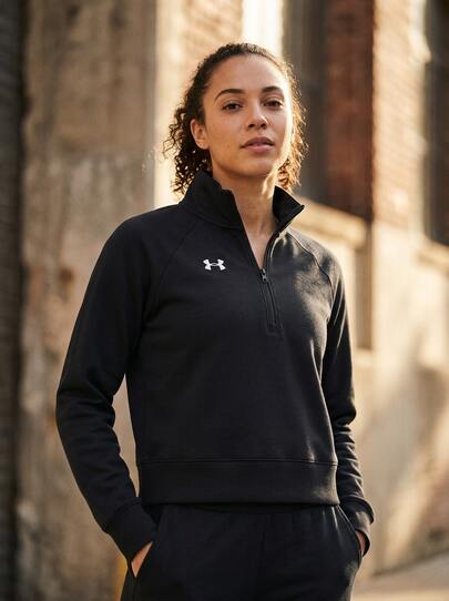 Under Armour UA Sports Sweatshirts Stretchy Comfortable Cozy Daily Outdoor School Black 1379492-001
