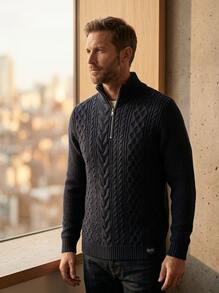 Superdry جاكيت رجالي متعدد الاستخدامات دافئ وخفيف الوزن للخروجات والمكتب والتنقل باللون الأسود M6110639A-98T - البحرية - مشاهدة 1