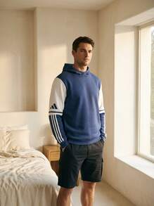 Adidas Men's Sports & Outdoor Hoodies Warm Lightweight Durable Weekend Sports Commuting Blue JD2972 - Blue - View 2