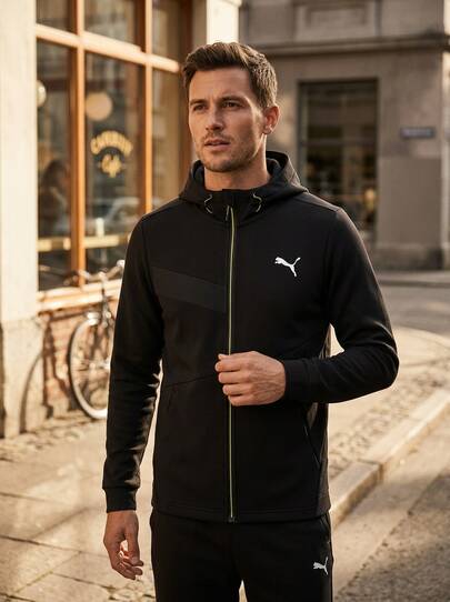 Puma Men's Sports Jackets Quick-Dry Windproof Packable Sports Hiking Daily Black 932049-01