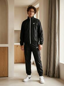 Nike Men Sports Sets Breathable Versatile Comfortable Daily Casual Weekend Black DR3337-010 - BLACK/WHITE - View 3