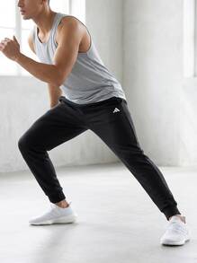 Adidas Men's Sports Pants Durable Elastic Waist Classic Fit Commuting Casual Gym Black KS7959 - Black - View 4