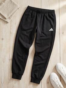 Adidas Men's Sports Pants Durable Elastic Waist Classic Fit Commuting Casual Gym Black KS7959 - Black - View 1