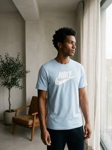 Nike Men Sports Tees & Tanks Breathable Classic Fit Quick-Dry School Gym Daily Baby Blue AR5004-057 - Baby Blue - View 6